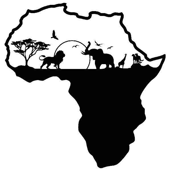 vinilos-decorativos-silueta-africa-skyline-animales